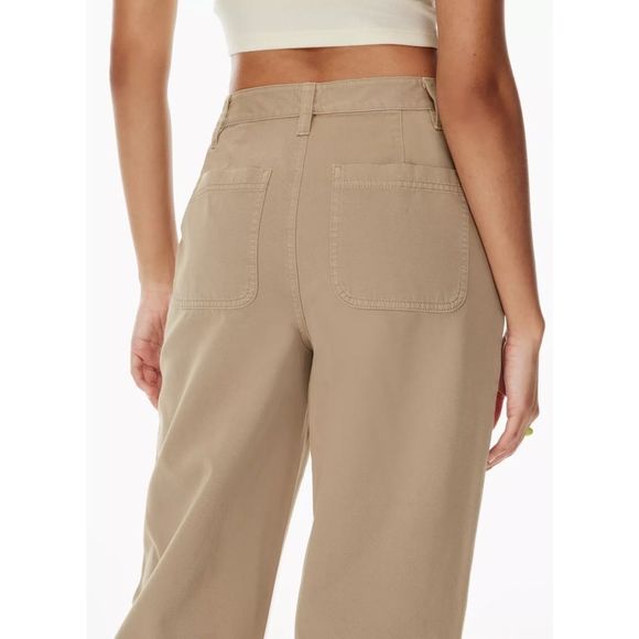 Aritzia Sunday Best Jaden Pant High-waisted Chino in GD Turner Taupe Size 2 - Picture 5 of 15